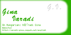 gina varadi business card